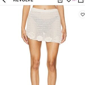 Flora Crochet Mini Skirt- brand new